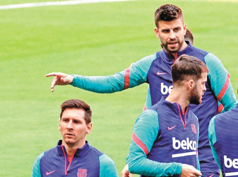 Los jugadores Leo Messi, Miralem Pjanic y Gerard Piqué / Foto: EFE
