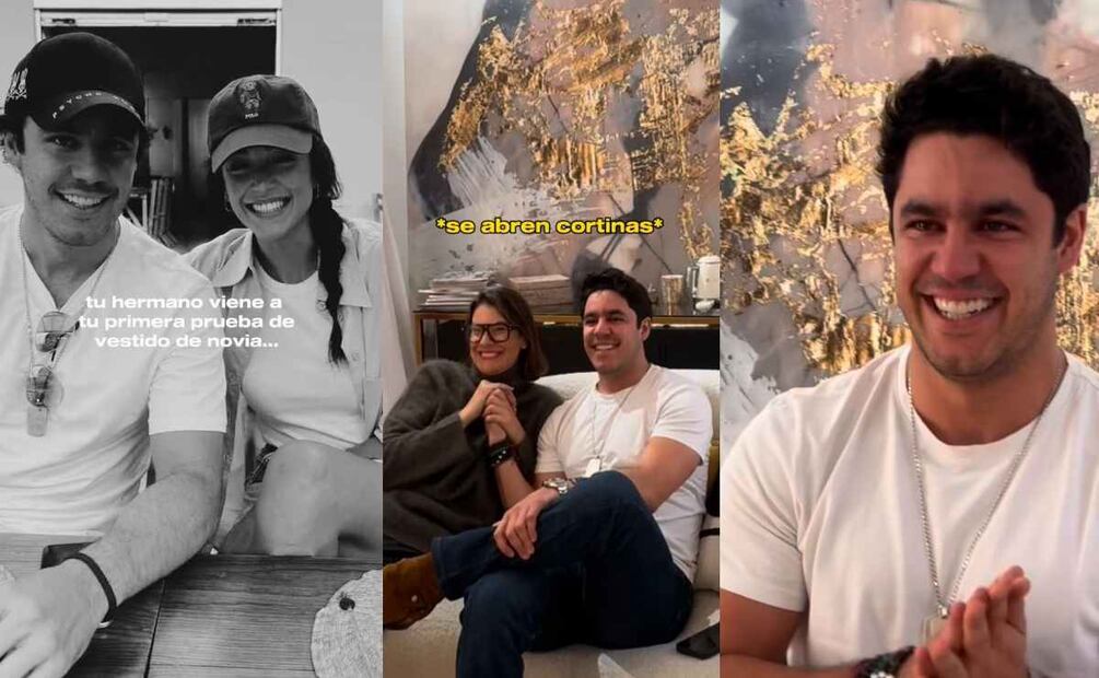 Eduardo Capetillo Jr. reacciona a la primera prueba de vestido de novia de su hermana Alejandra / Fotos: Captura