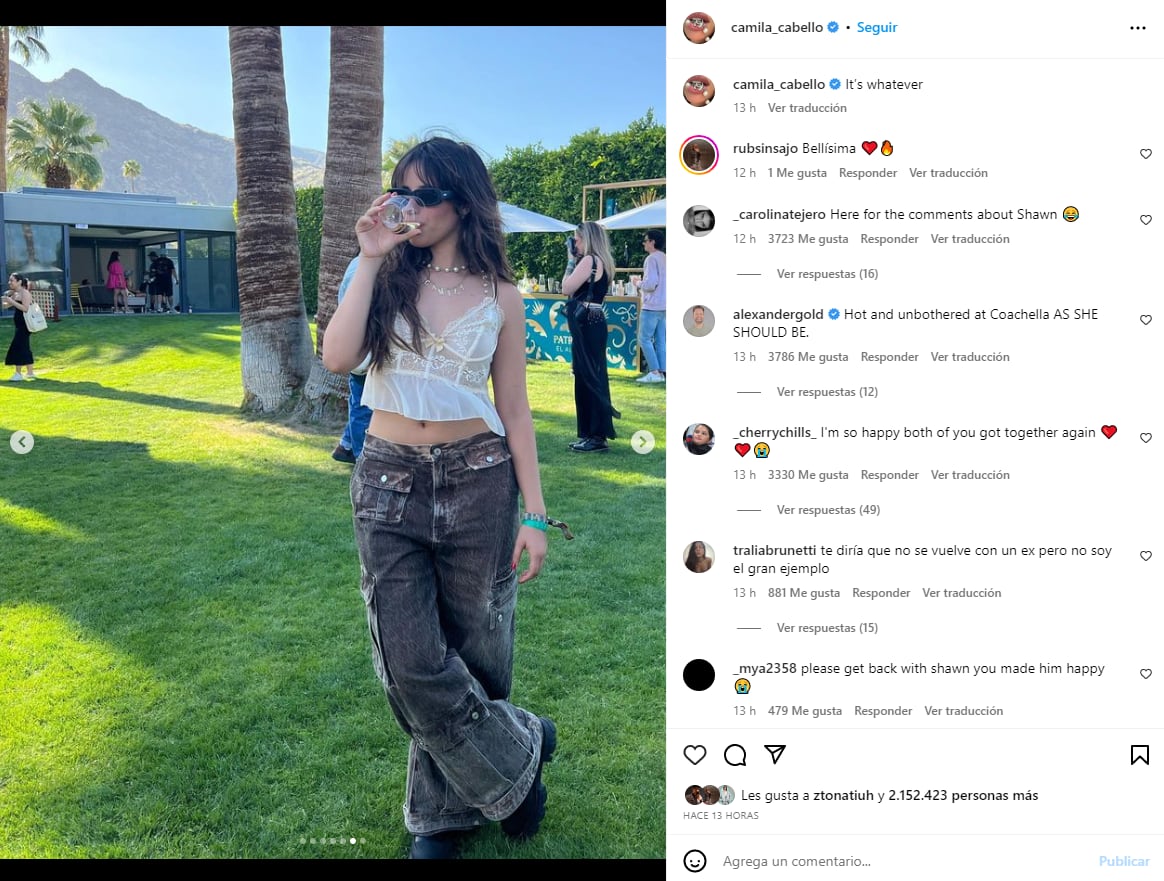 Camila Cabello comparte atrevidas fotos tras ser captada besando a su exnovio Shawn Mendes