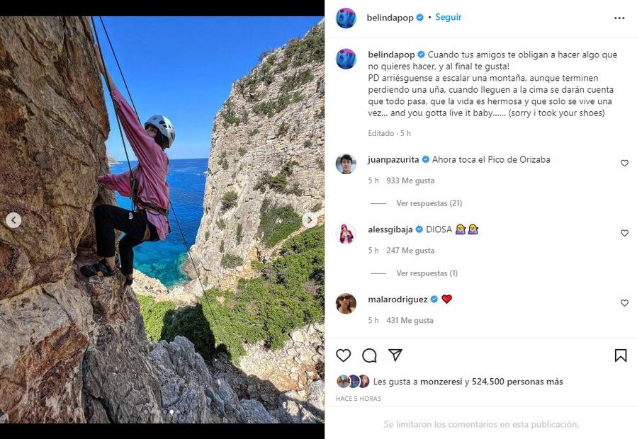 Belinda sufre accidente en viaje con Jared Leto