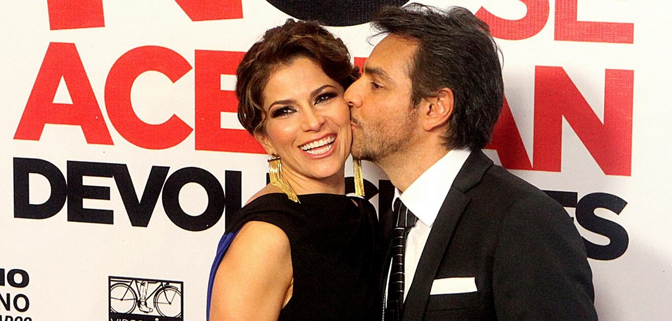 <p>Cinco años de amor cumplen Eugenio Derbez y Alessandra Rosaldo. <strong>(Fotos: Archivo El Universal e Instagram) </strong></p>