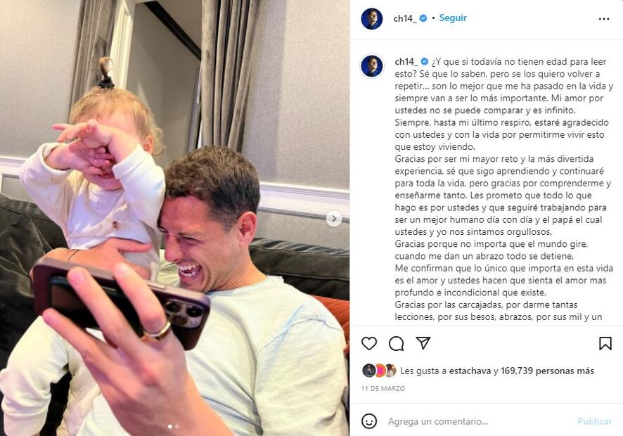 Javier “Chicharito” Hernández rompe en llanto por sus hijos Noah y Nala
