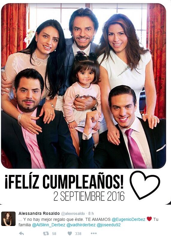 La original felicitación que le hizo su familia a Eugenio Derbez
