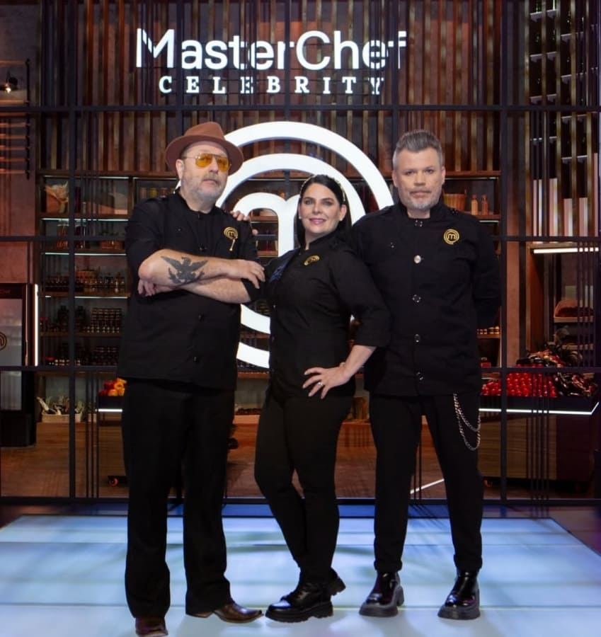 La chef Zahie Téllez con los chefs Adrián Herrera y Poncho Cadena / Foto: Instagram