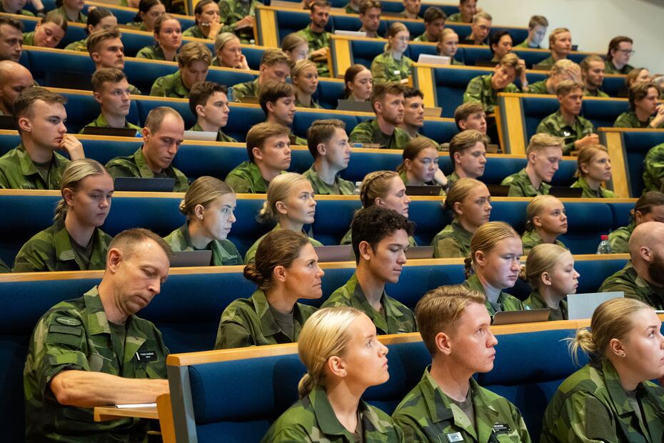 Victoria de Suecia en la Academia Superior de Defensa Nacional / Foto: The Royal Court of Sweden