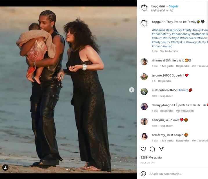 Rihanna presenta a su bebé de 7 meses con tierno video