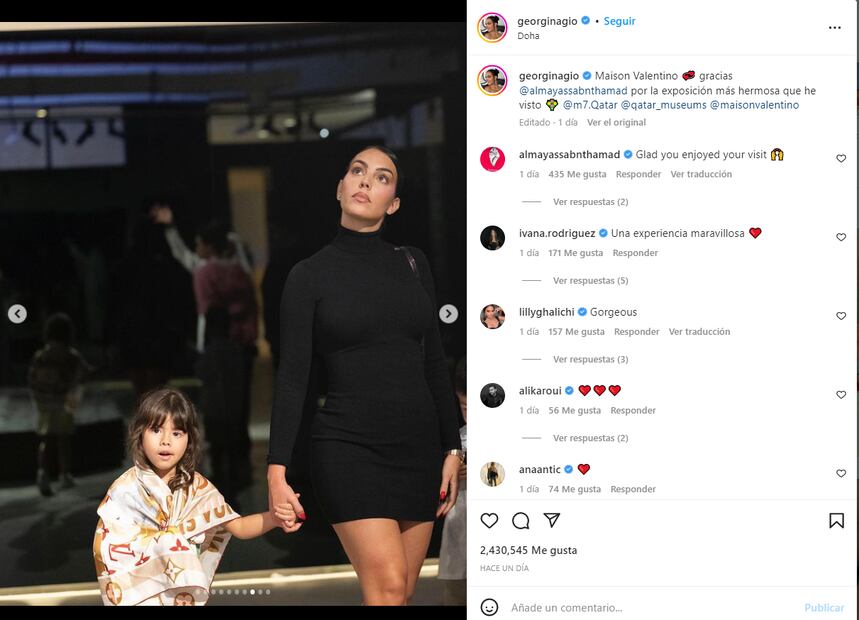 El lujoso accesorio que Eva, hija de Cristiano y Georgina Rodríguez, lució en Qatar