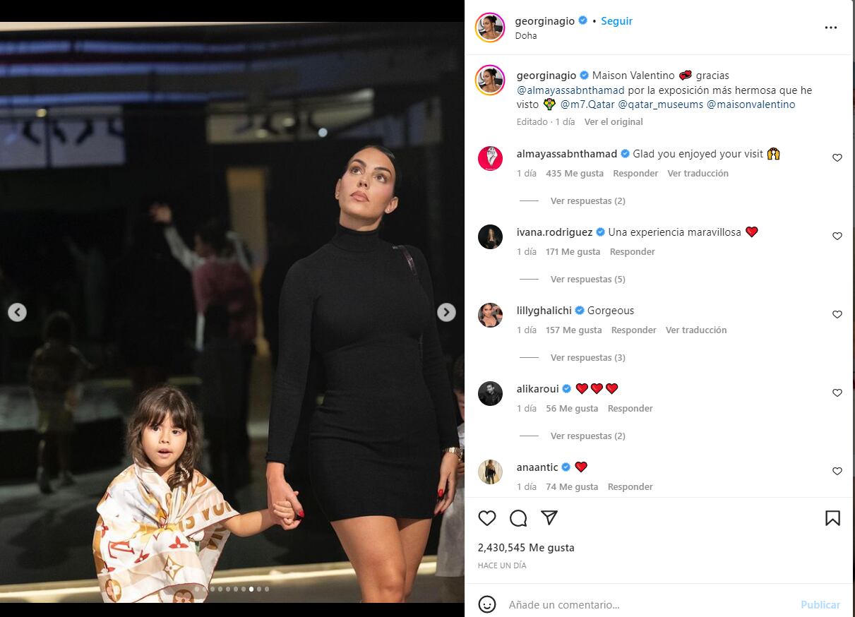 El lujoso accesorio que Eva, hija de Cristiano y Georgina Rodríguez, lució en Qatar