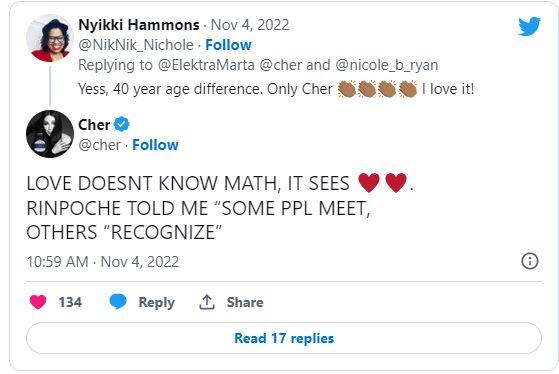 Cher, de 76, pide compasión sobre la diferencia de edad con su novio, de 36. "El amor no sabe de matemáticas"