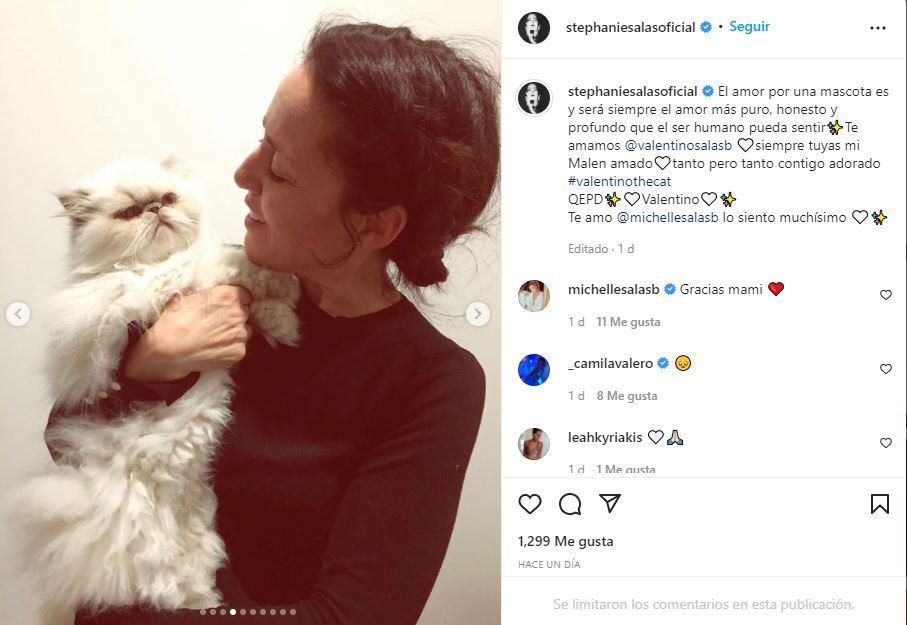 Michelle Salas está de luto: muere su gatito Valentino 