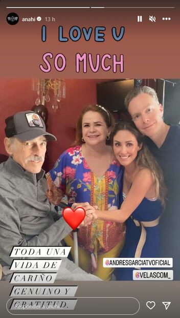 La sentida despedida de Anahí a Andrés García, fallecido a los 81 años