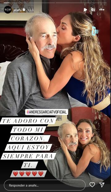 Anahí visita a Andrés García para mostrar su cariño y apoyo