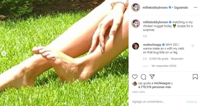 Millie Bobby Brown sorprendió con una extraña foto en Instagram