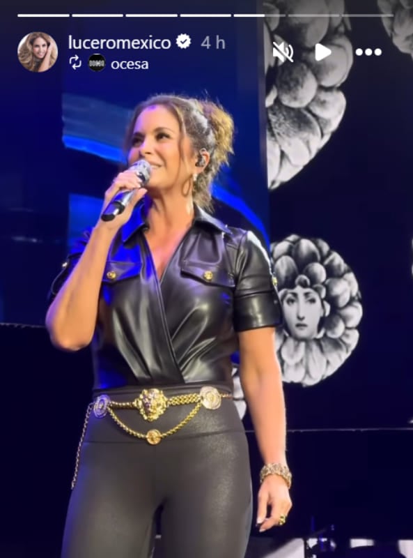 El look de Lucero en el concierto de Manuel Mijares / Foto: Instagram