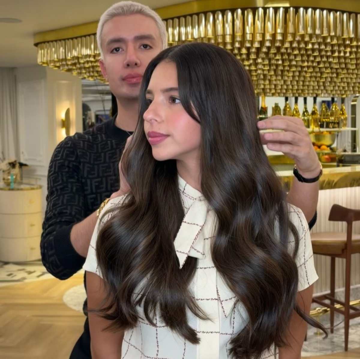 Ángela Aguilar luce un renovado look / Foto: Instagram @micky_hair