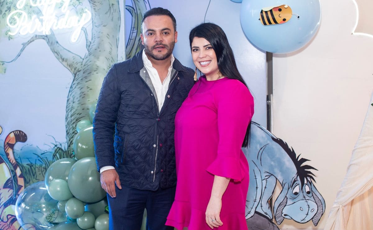Miguel Guevara y Pamela Hermo en el bautizo de Enzo, hijo de Alejandro Etienne y Jessica Nassar / Foto: Esteban Torreblanca