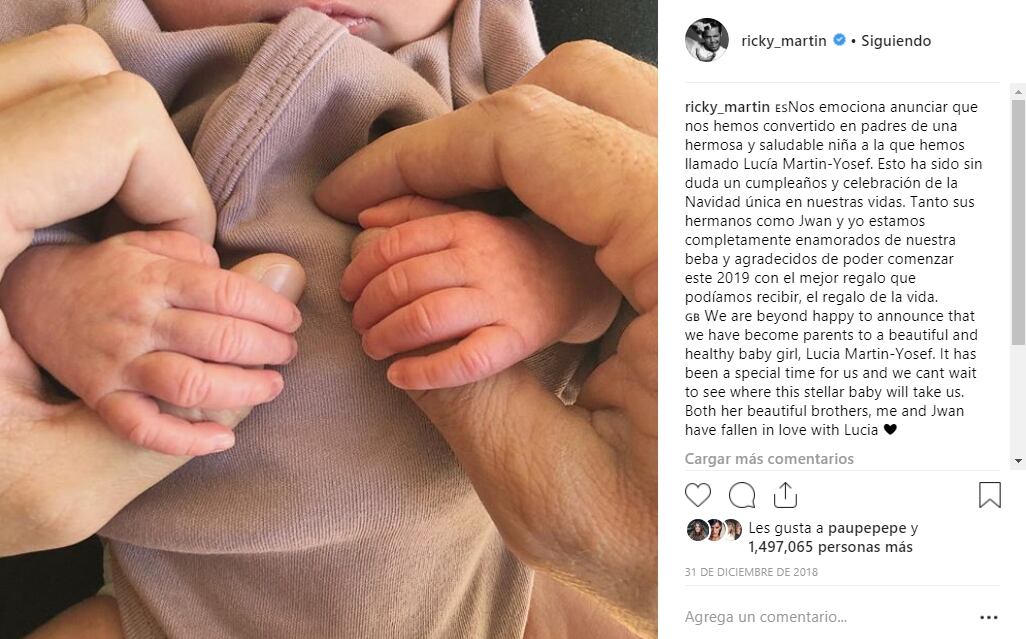 Ricky Martin se suma al #10yearschallenge con una tierna foto de sus hijos 