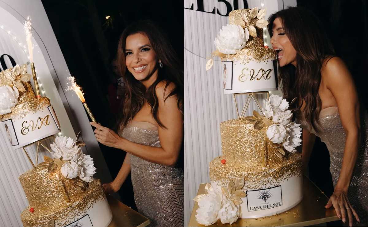 El increñible pastel de Eva Longoria en  su cumpleaños 50 / Fotos: Phraa