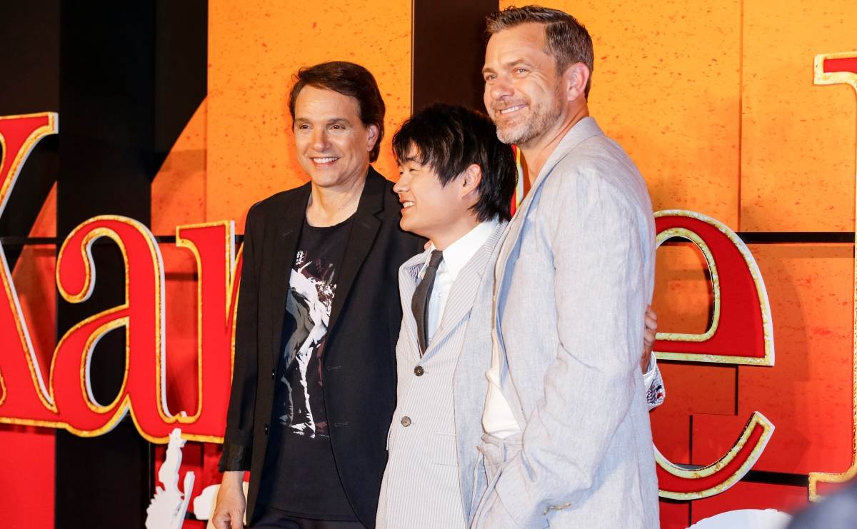 Ralph Macchio, Ben Wang y Joshua Jackson en la premiere de 'Karate Kid Legends' / Foto: Esteban Torreblanca