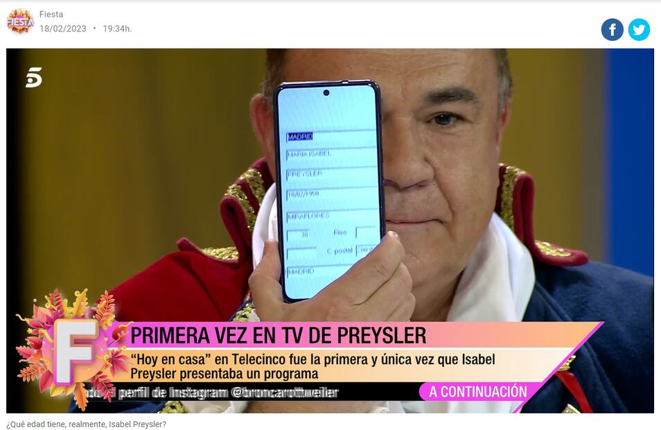 Isabel Preysler oculta su verdadera edad, periodista la descubre