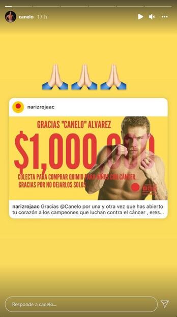 “Canelo” Álvarez donó un millón de pesos para niños con cáncer