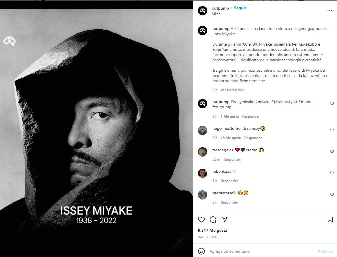 Muere Issey Miyake, a los 84 años, debido al cáncer de hígado