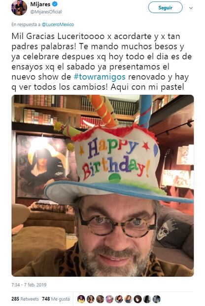 Así fue la conmovedora felicitación de Lucero a Mijares por su cumpleaños