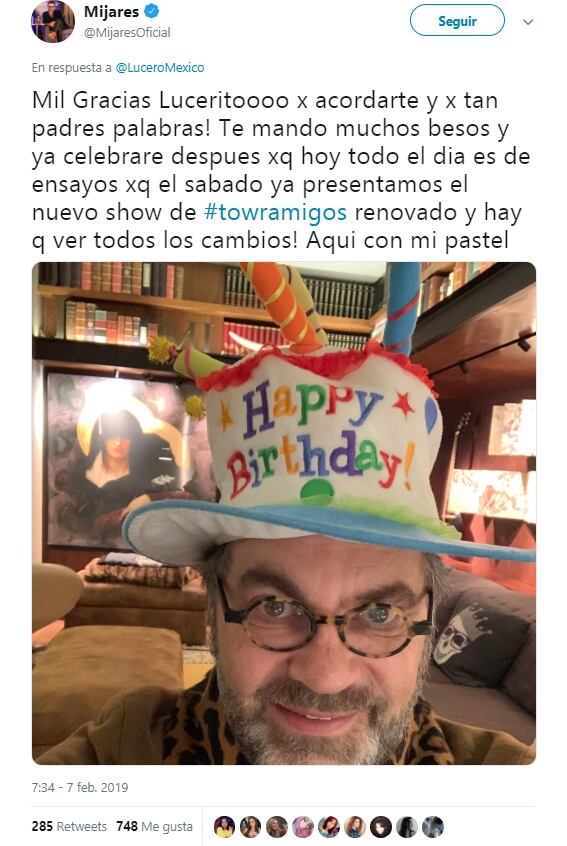 Así fue la conmovedora felicitación de Lucero a Mijares por su cumpleaños