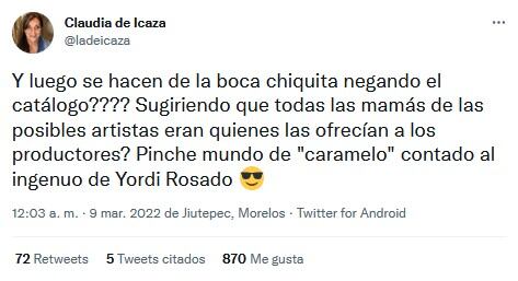 Claudia de Icaza despotrica contra Luis de Llano y habla del “catálogo” de Televisa