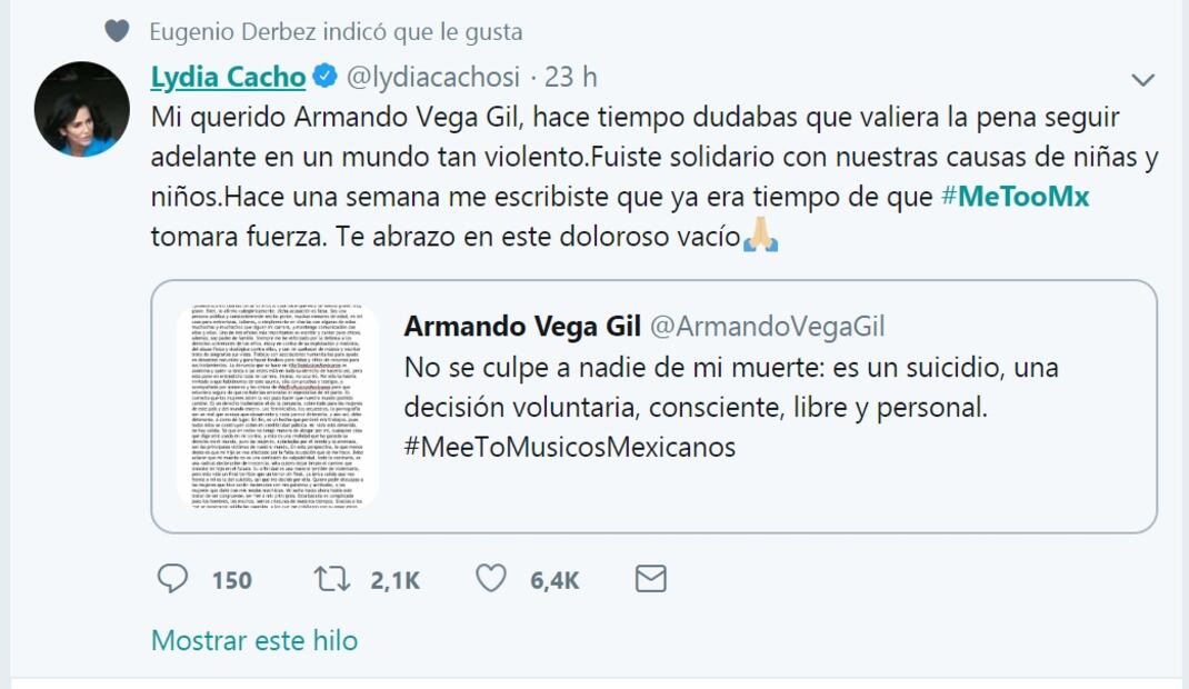 Personajes que se han sumado al movimiento #Metoo 