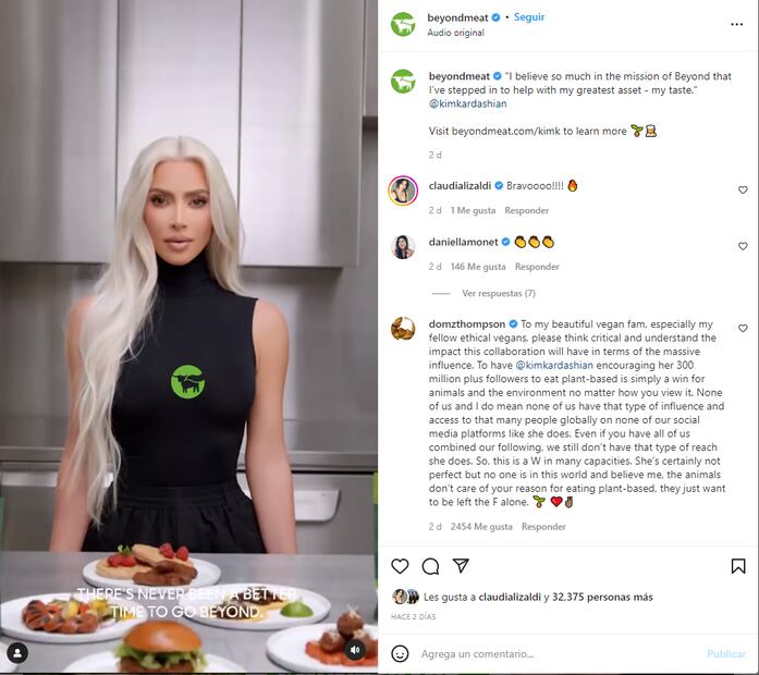 Kim Kardashian se convierte en consultora de marca vegana pero el anuncio desata burlas por una falsa mordida