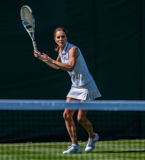 Kate Middleton jugando tenis en Wimbledon / AP