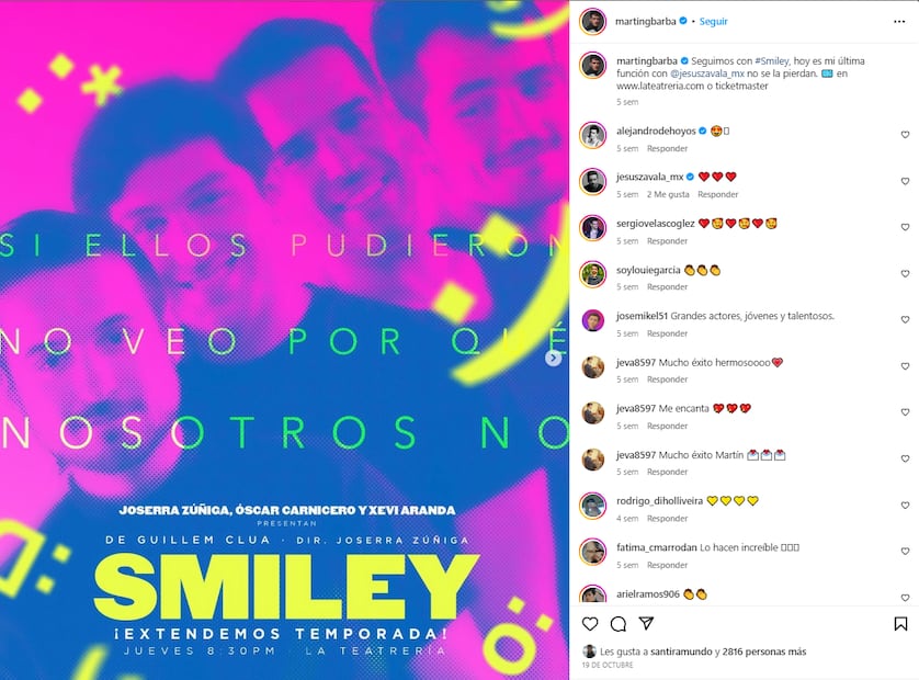Martín Barba, Smiley/Instagram.