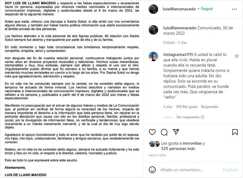 Sasha Sokol recibe incondicional apoyo de Jorge D’Alessio