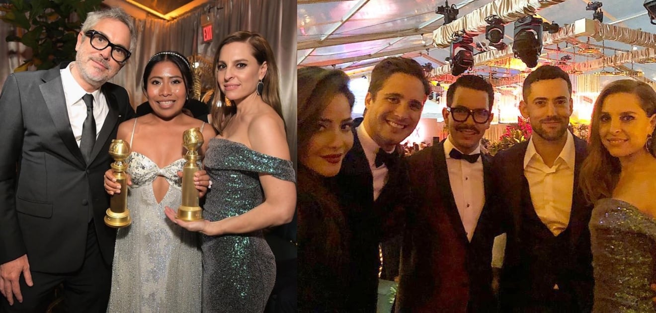Video: Los mexicanos que estuvieron con Alfonso Cuarón y Yalitza Aparicio en el after party de los Golden Globes