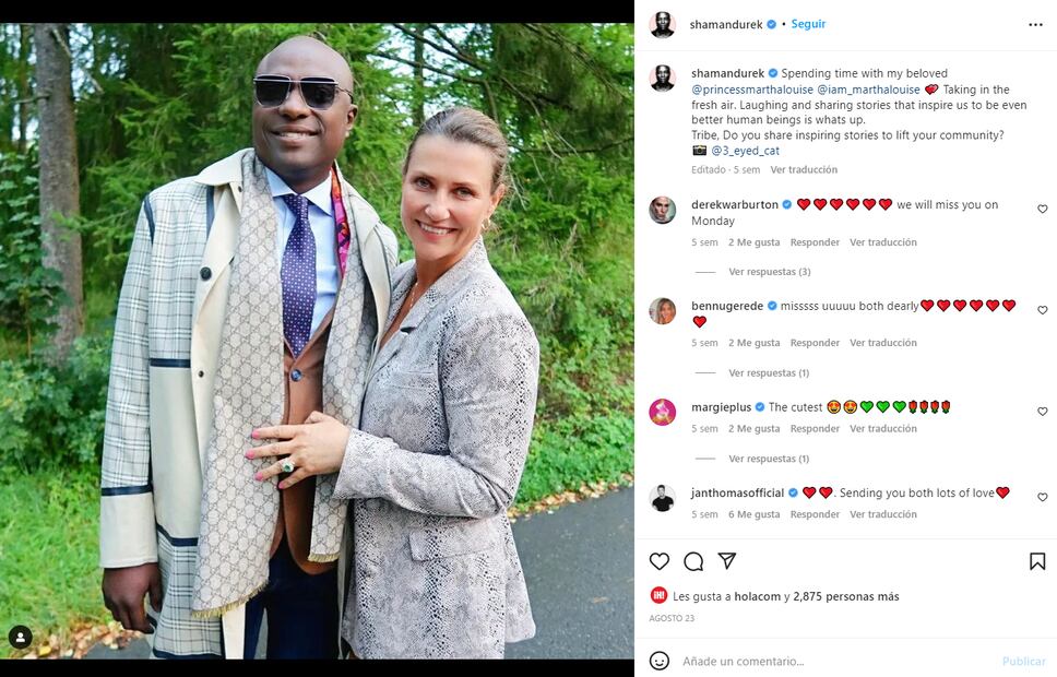 Tras retiro de títulos reales, el novio de Marta Luisa de Noruega pone en remate sus sanaciones