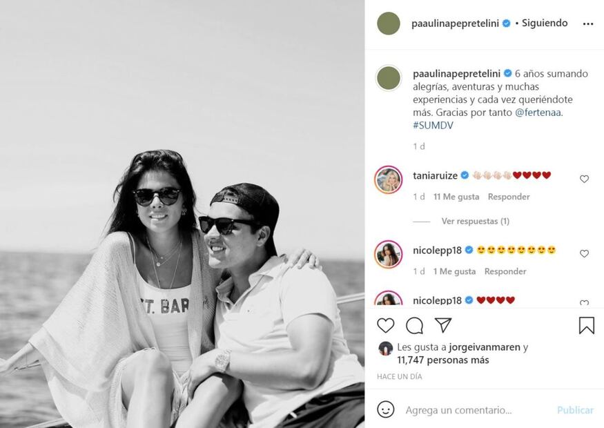 Paulina Peña y Fernando Tena cumplen 6 años de novios