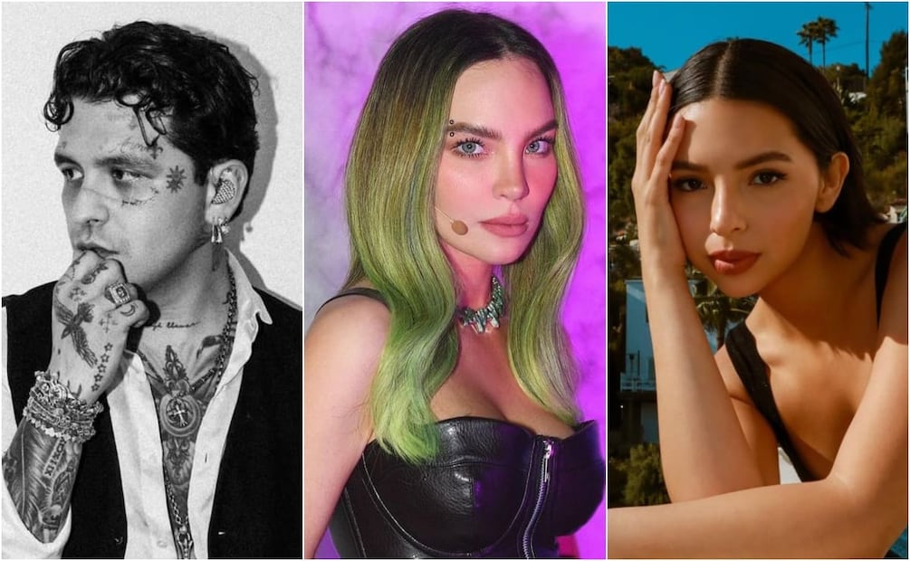 Christian Nodal, Belinda y Ángela Aguilar / Fotos: Instagram