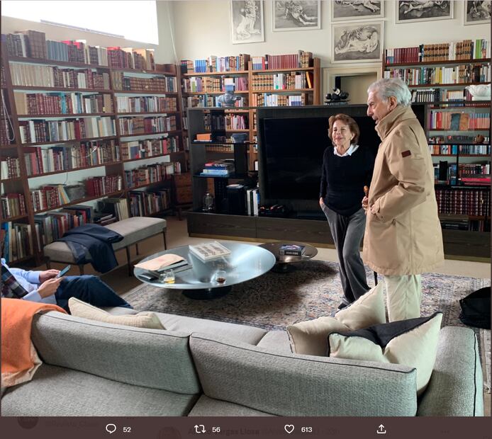Así fue el reencuentro de Mario Vargas Llosa con su exesposa Patricia Llosa