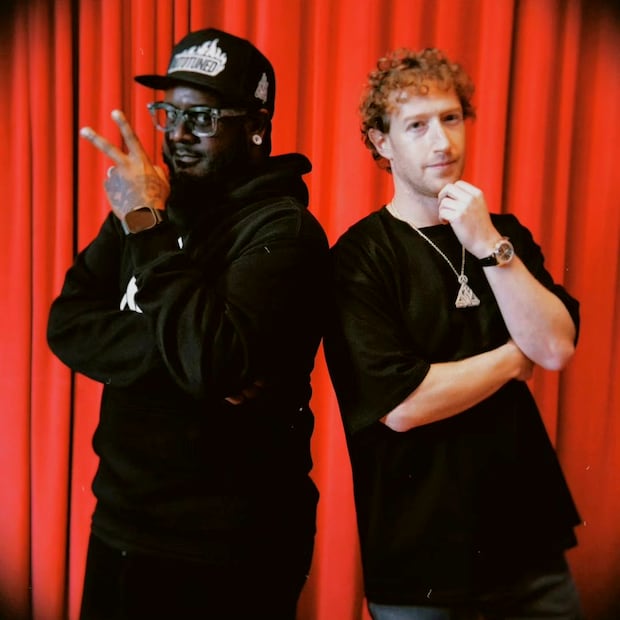 Mark Zuckerberg junto a T-Pain / Foto: Instagram