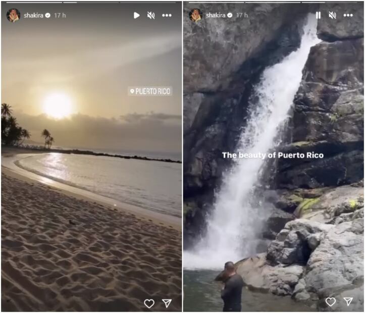 Shakira compartió fotos de su viaje a Puerto Rico / Instagram