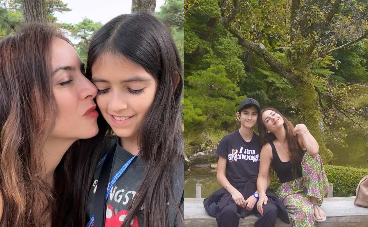 Claudia Lizaldi y sus hijos Iam y Elah / Foto: Instagram @claudializaldi