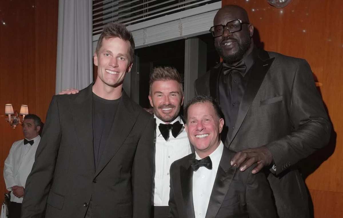 Tom Brady, David Beckham, Jamie Salter y Shaquille O'Neal / Foto: Instagram