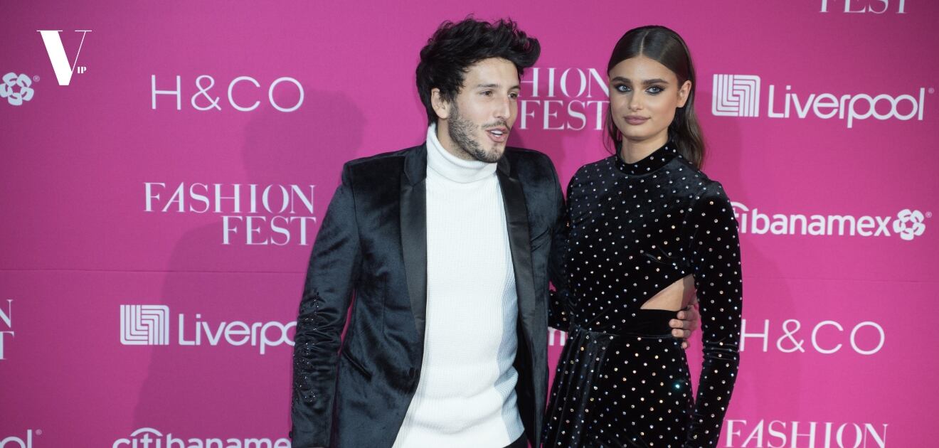 Taylor Hill y Sebastián Yatra en Fashion Fest México