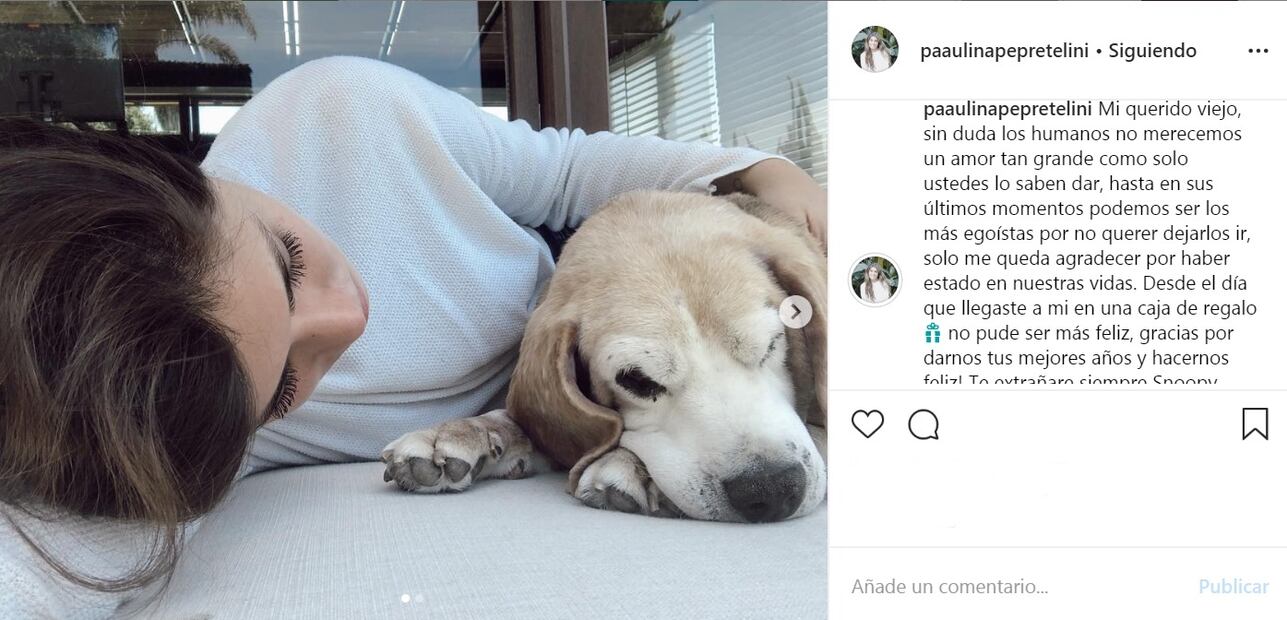 Paulina Peña se despide de su mejor amigo con un emotivo mensaje