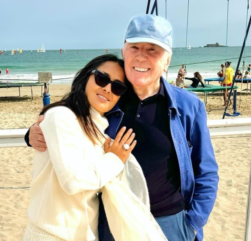 Salma Hayek celebrando el cumpleaños de François Pinault, su suegro / Foto: Instagram