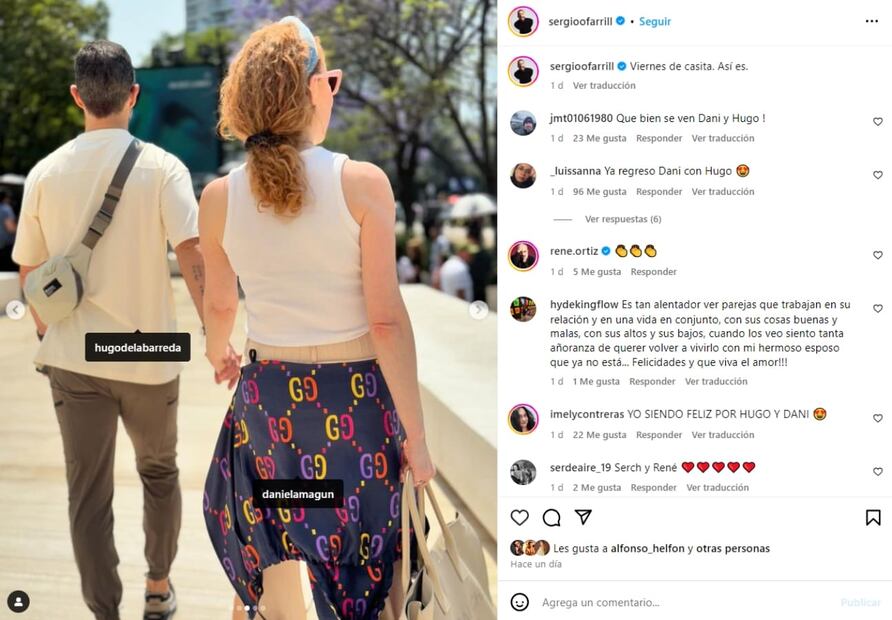 La foto que confirma la reconciliación de Daniela Magún y Hugo de la Barreda / Instagram