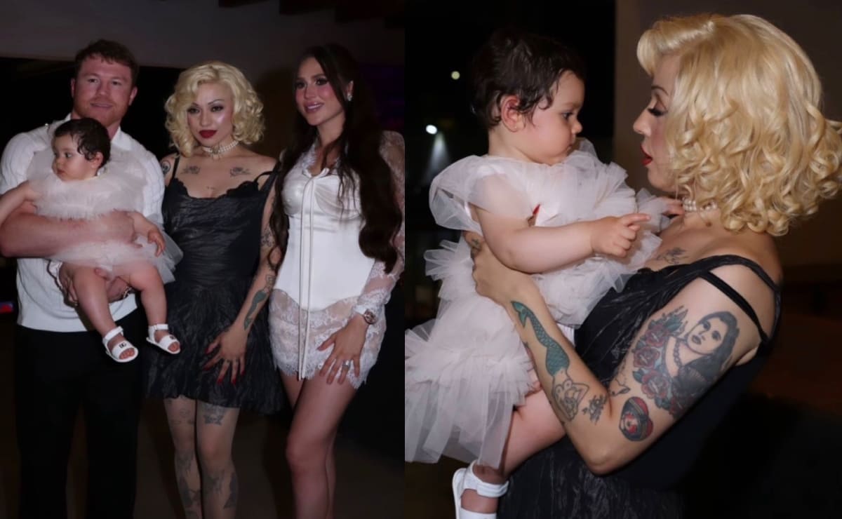 Saúl 'Canelo' Álvarez, Fernanda Gómez, Mon Laferte y Eva Victoria Álvarez Gómez. (Fotos: Instagram)