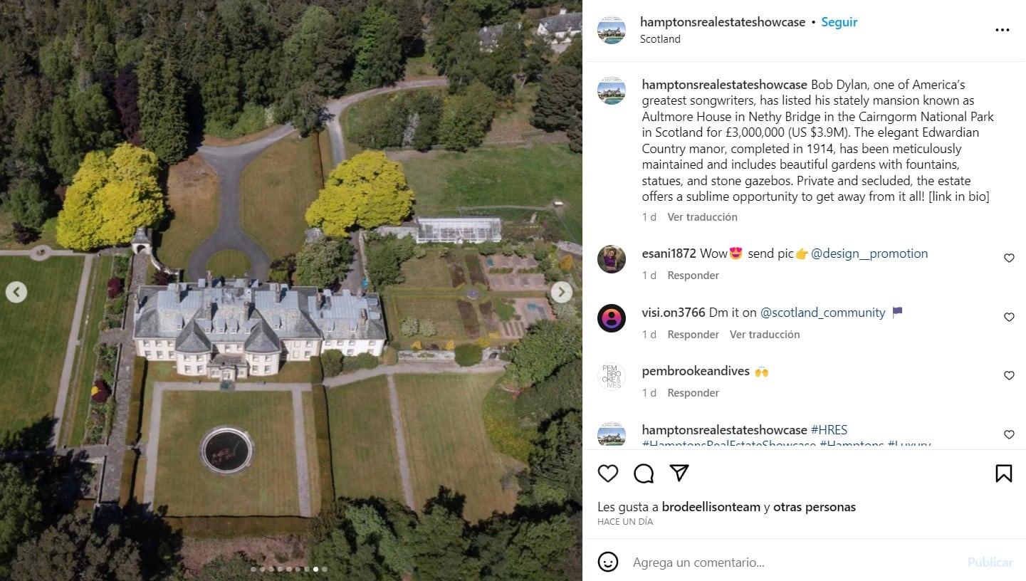 Jardín de Bob Dylan / Instagram