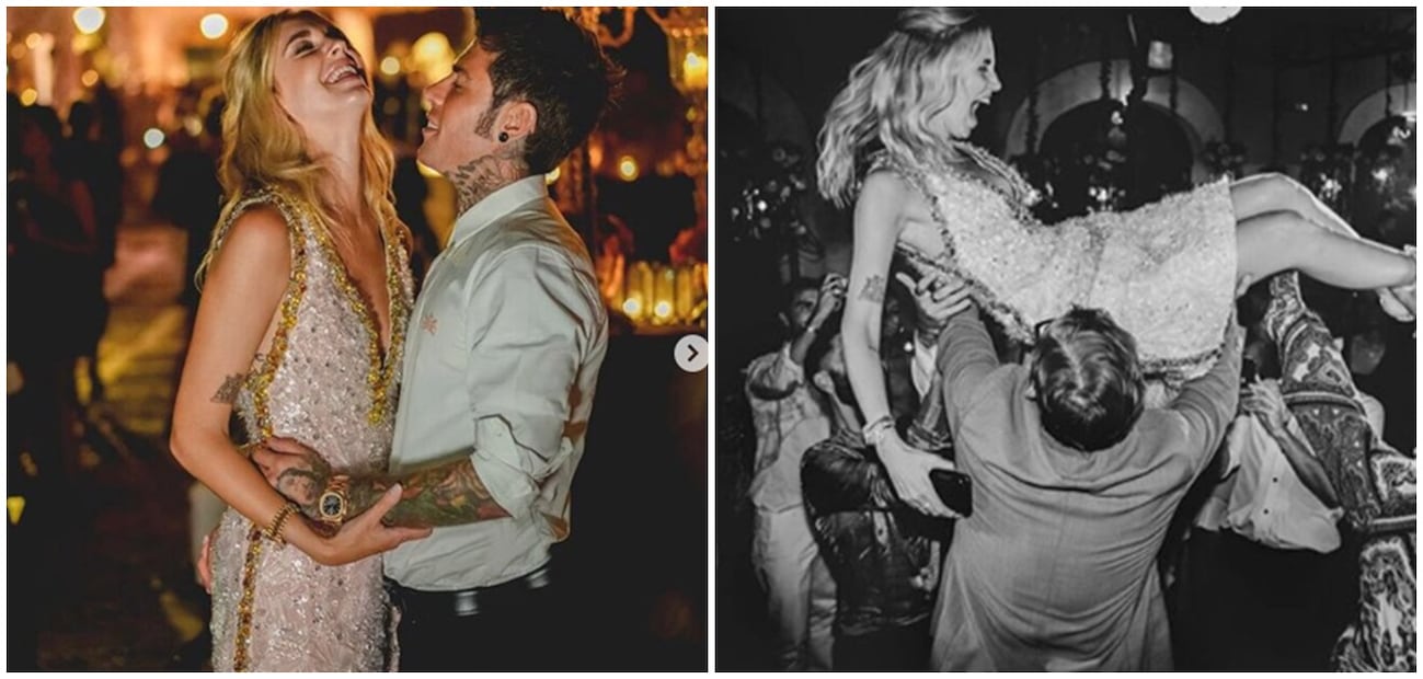Chiara Ferragni y Fedez en su boda / Fotos: Instagram 